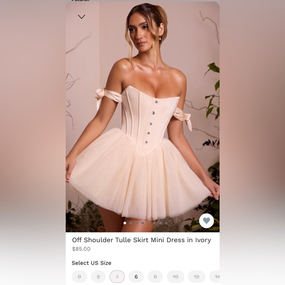 off Shoulder Tulle Skirt Mini Dress in Ivory for sale! off Shoulder Tulle Skirt Mini Dress in Ivory for sale!